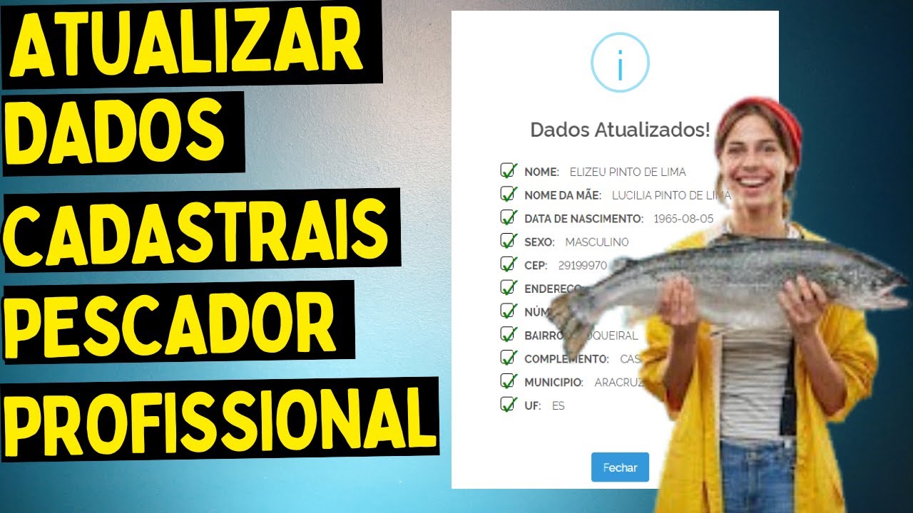 ATUALIZAR DADOS PESSOAIS DO PESCADOR RGP