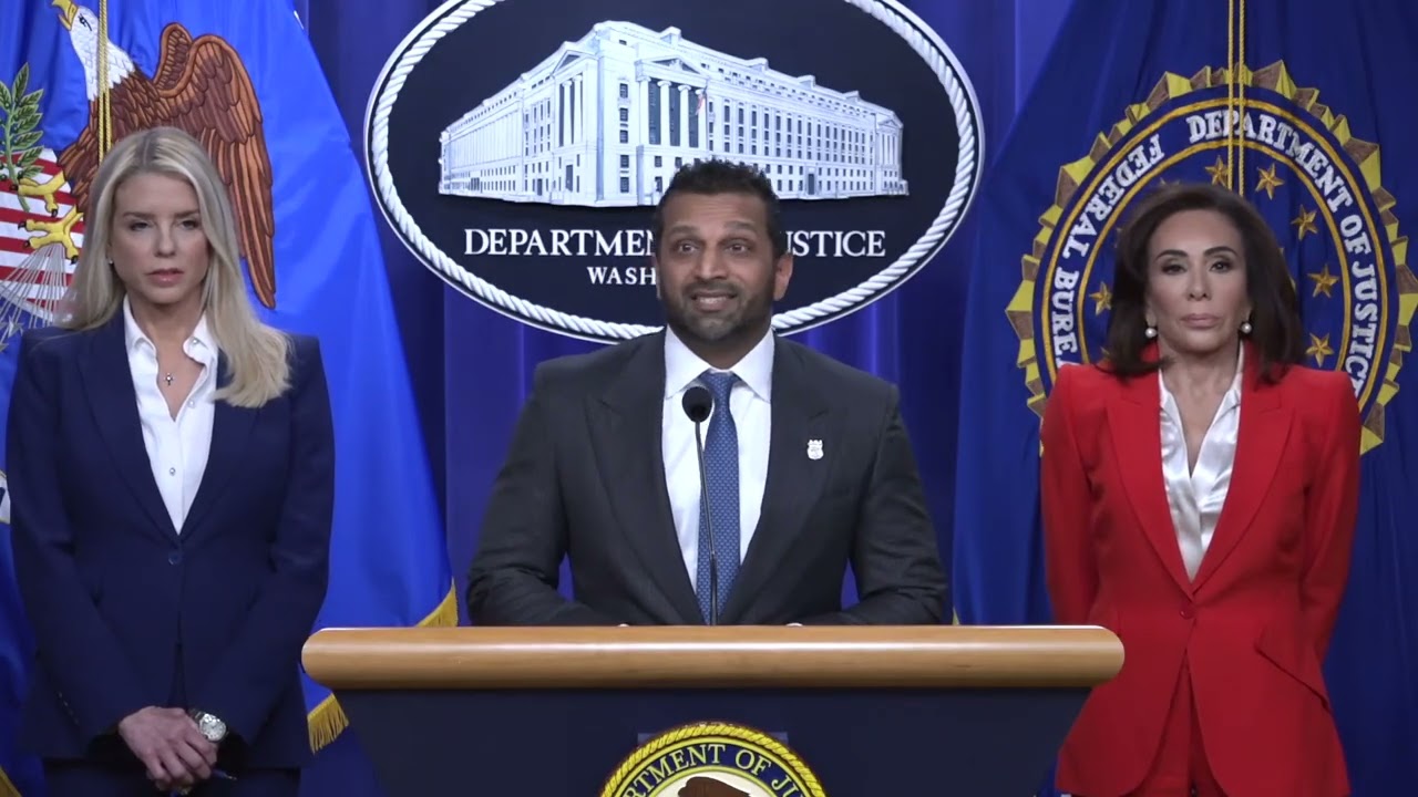 Attorney General Bondi, Director Patel, U.S. Attorney Pirro Make Press Announcement