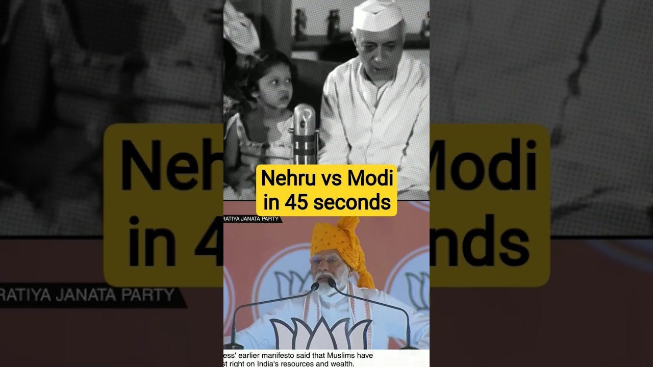 Nehru vs Modi in 45 sec #nehru #panditnehru #modi