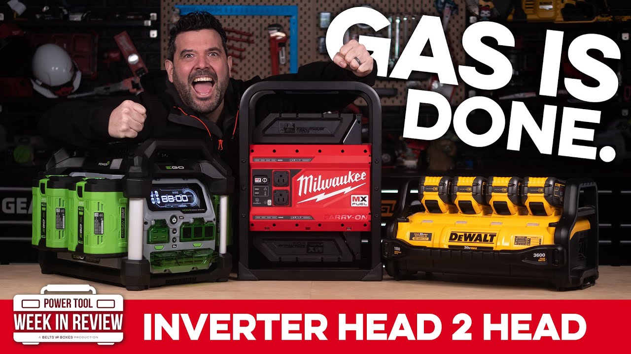 NO MORE Gas Generators! MEGA Inverter Head 2 Head! Milwaukee MX FUEL Carry-On vs EGO Nexus vs DeWALT