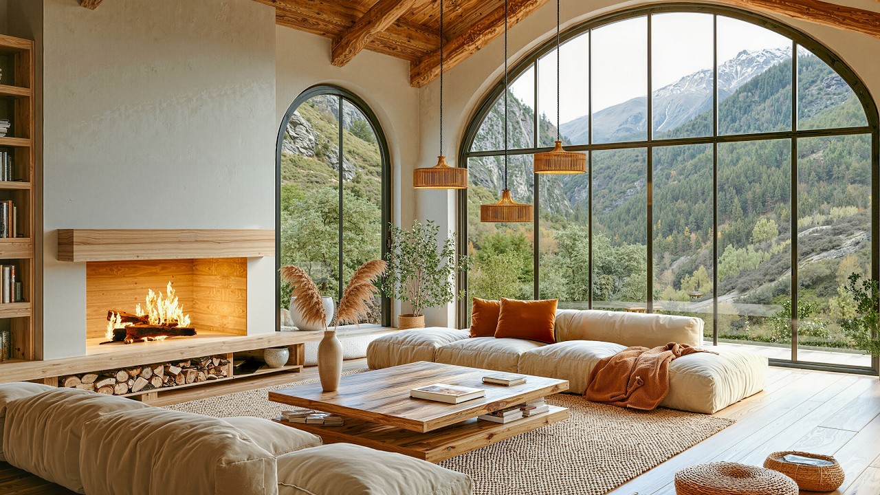 Tranquil Jazz at a Cozy Mountain Cabin | Relieve Stress & Focus Difficulty with Calm Jazz Melody