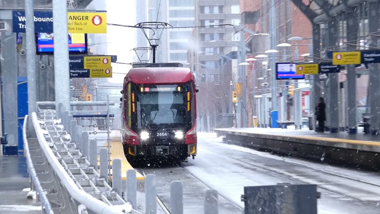 Various CTrain scenes at Downtown West and Sunalta