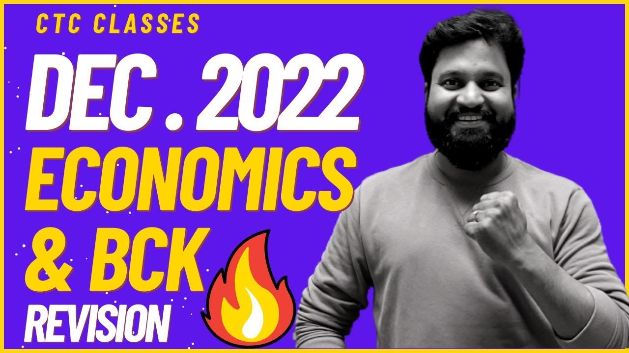 CA Foundation Dec 22 Revision I Economics & BCK Revision I DRS