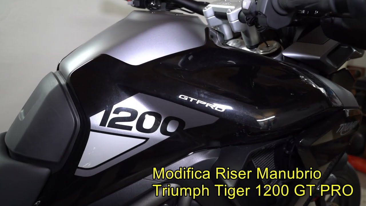Triumph Tiger 1200 GT PRO modifica riser manubrio