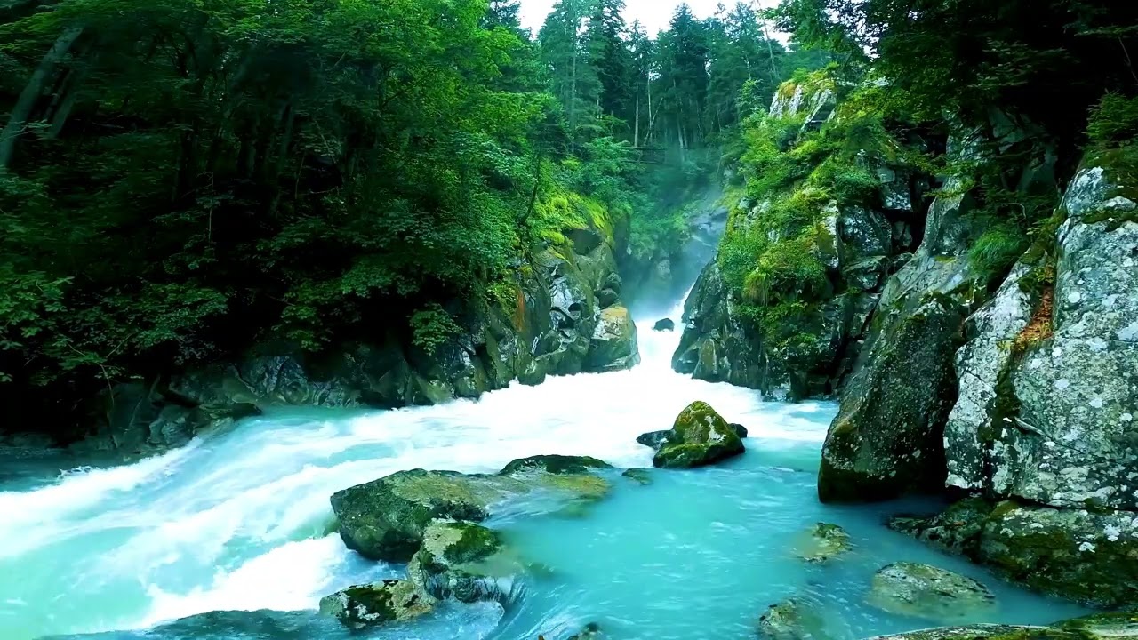 4K Crystal Clear River Stream Sounds 🌿 Deep Sleep, Relax, Study, Meditation Nature White Noise Loop