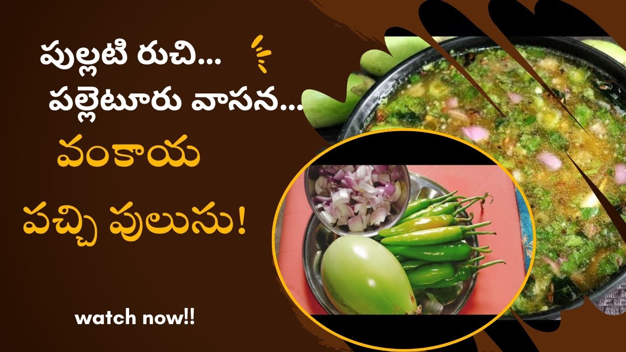 సాంప్రదాయ వంకాయ పచ్చి పులుసు | గ్రామీణ రుచితో పచ్చి పులుసు స్పెషల్...