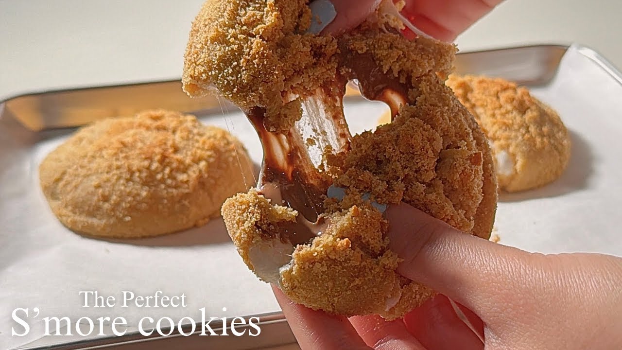 اطرى والذ وصفة سمورز كوكيز | Fluffiest S’more cookie recipe MUST TRY