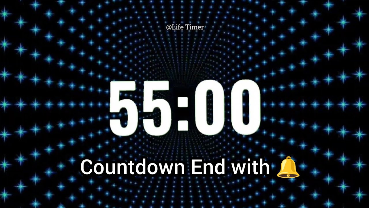 55 Minute Countdown Timer with Ticking Sound ⏳ | Ends with Alarm 🔔