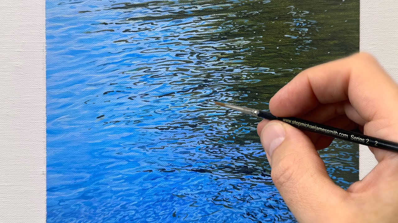 Painting Hyper-Realistic Water Ripples | Timelapse