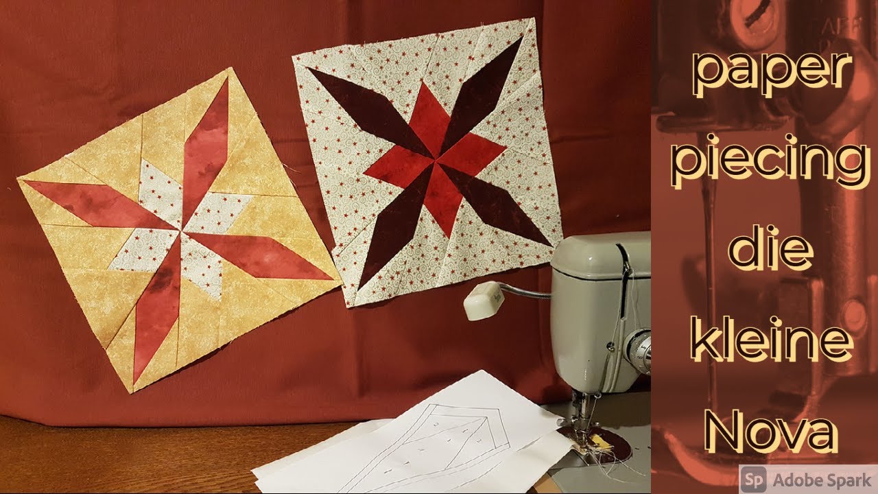 Patchwork für Anfänger - wie geht Paper Piecing Stern - ohne Papier Vorfalten