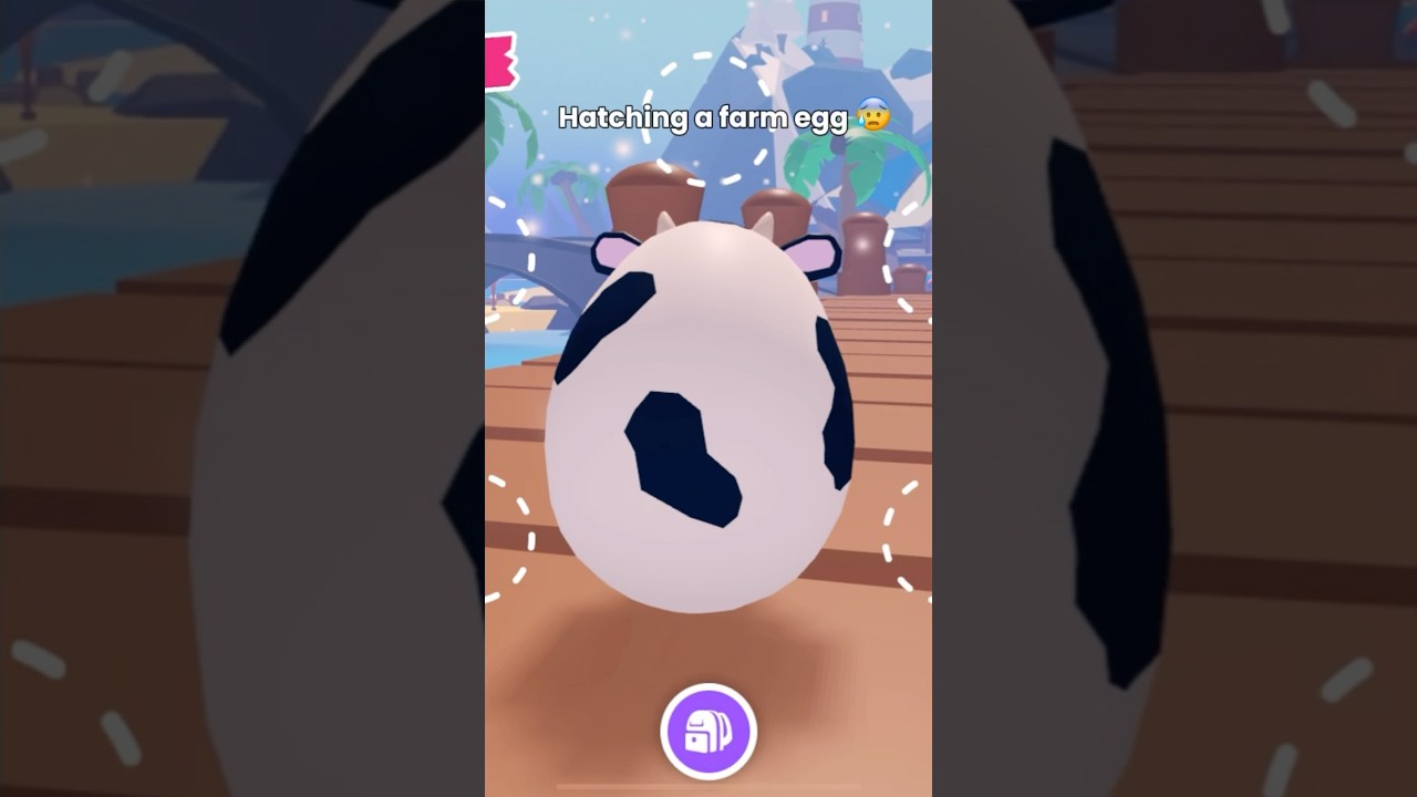 Hatching Farm Egg in adopt me ! 🥚😱 #roblox #farmegg #egg #viral #owl #crow #pig #cow #sillyduck