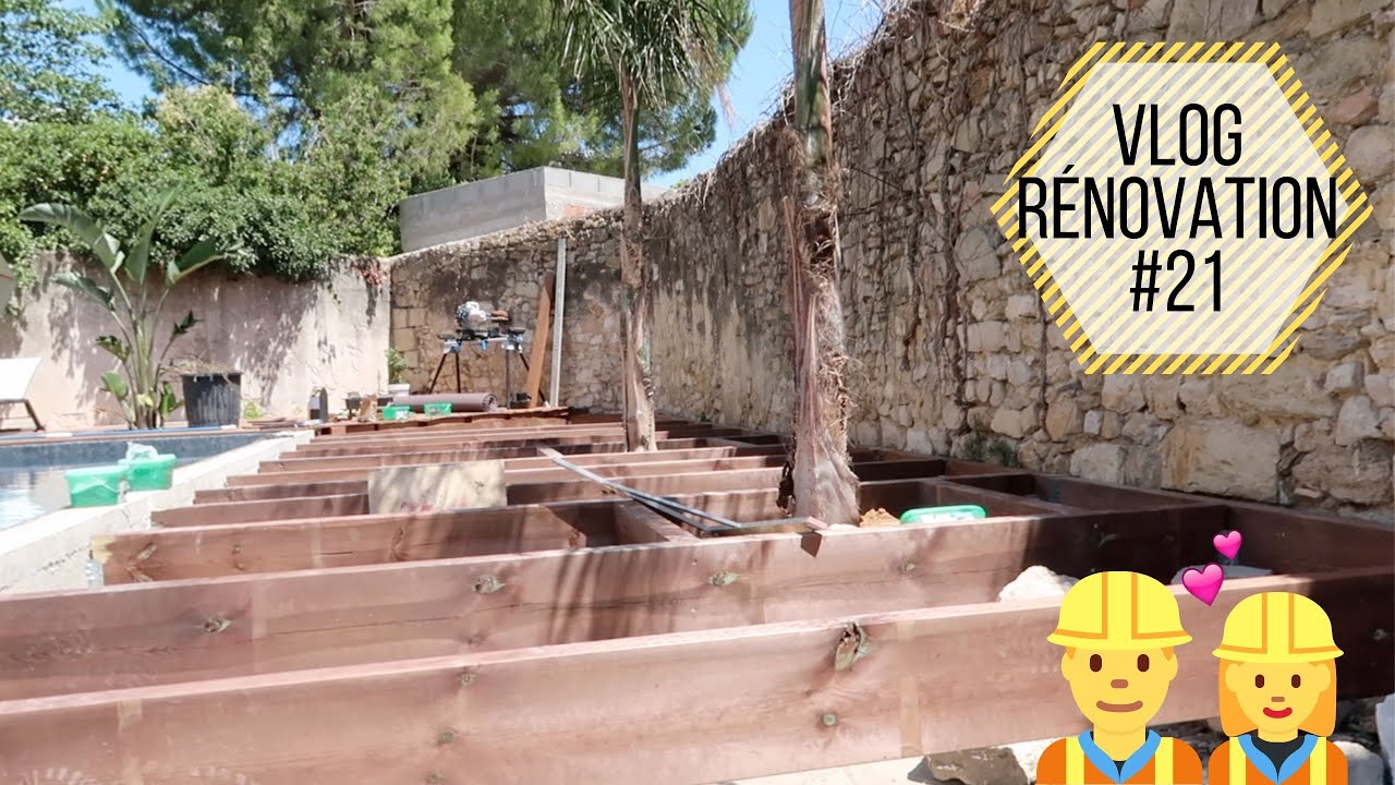 Terrasse PISCINE + organisation CUISINE - Vlog rénovation #21 | tribulationsdanais