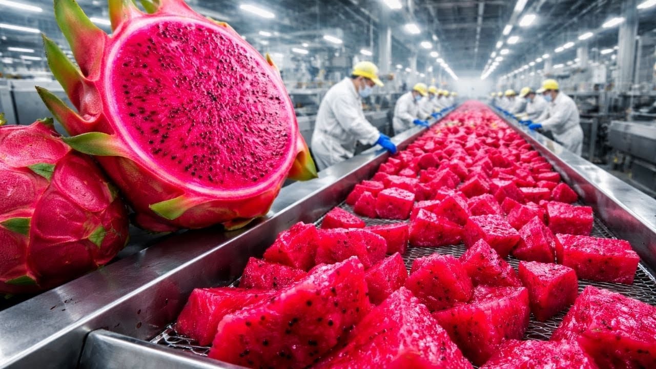 Inside the High Tech Production Line: Red Dragon Fruit Juice  Process
