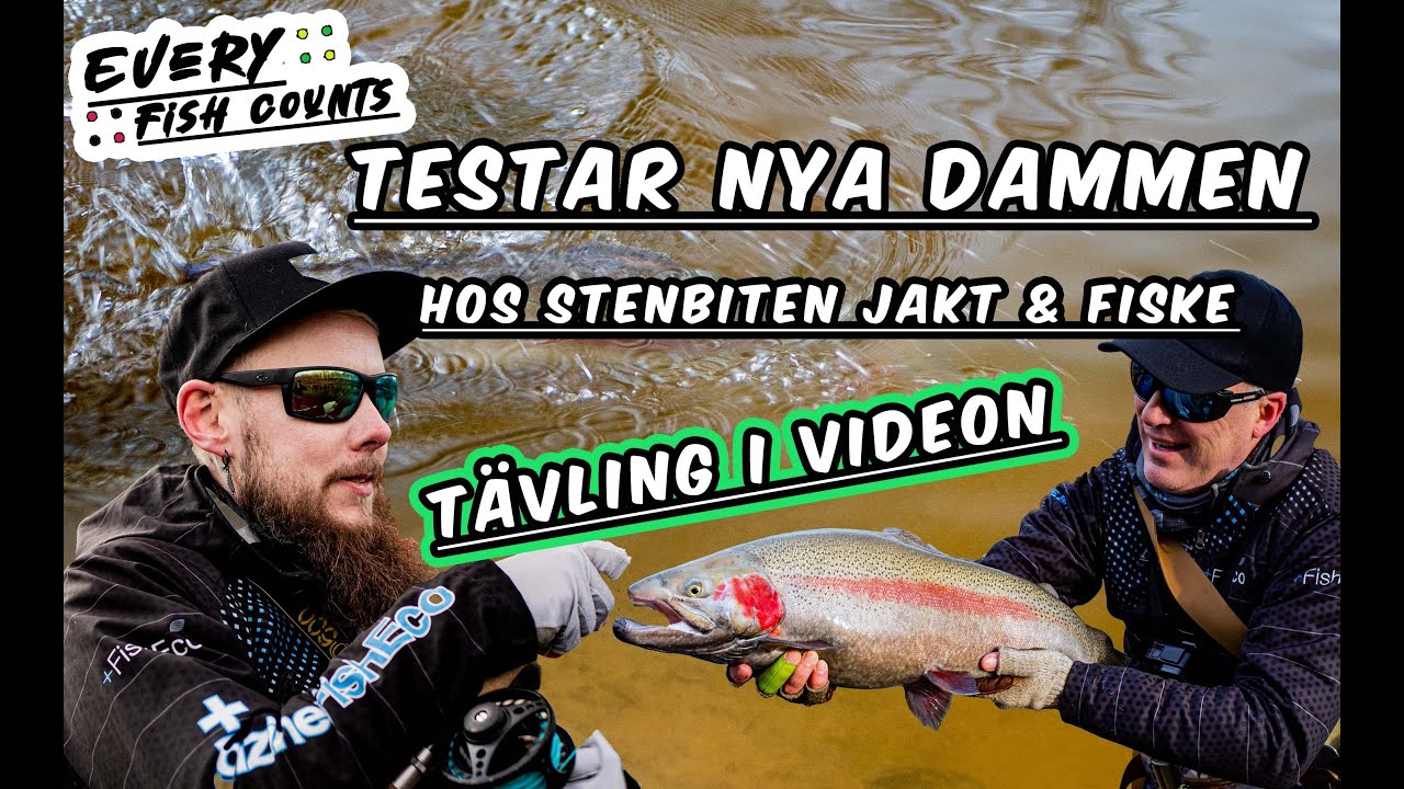 Testar nya dammen hos Stenbiten & Jakt och fiskecenter - TÄVLING