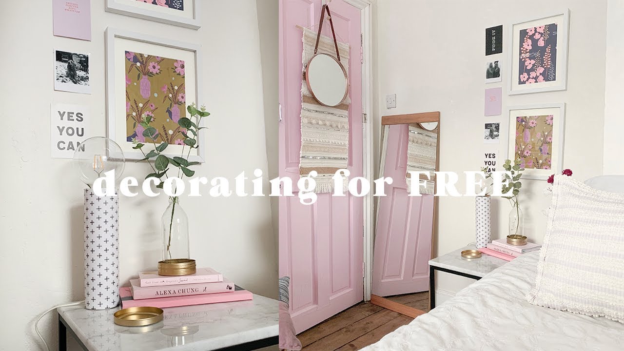 Decorating a room for FREE 🏡 Bedroom makeover on a budget 2019