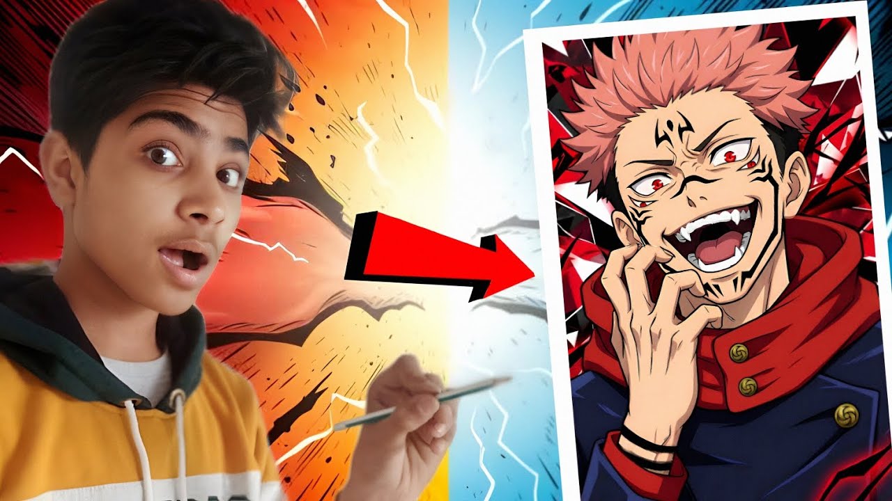 I DRAW a SUKUNA Anime 😱 PENCIL COLOU drawing ❗MrNikku 