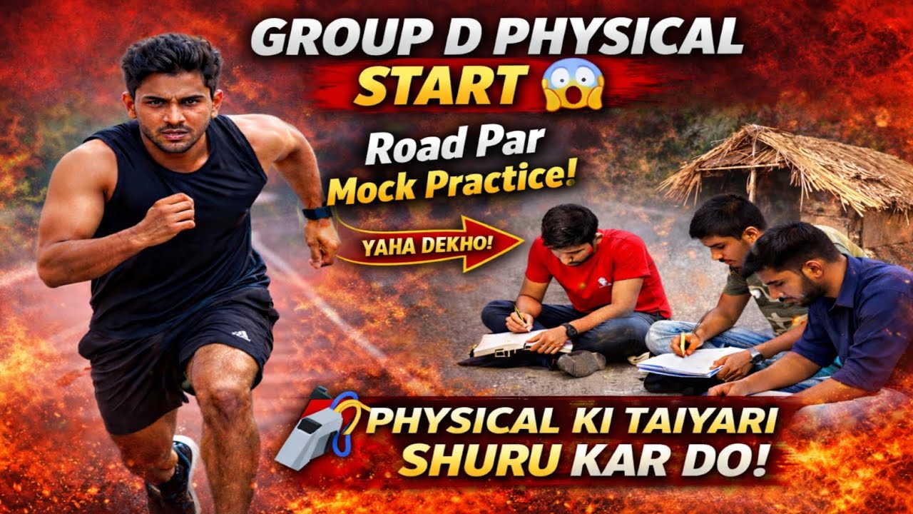 👉 Group D Physical 2026 | Abhi Se Taiyari Start Kar Do 😱 Road Par Mock Practice! #groupd #vlog 