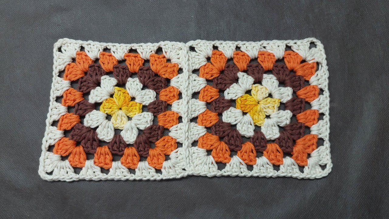SQUARE DE CROCHÊ APRENDA EMENDAR SEM CORTAR O FIO. 