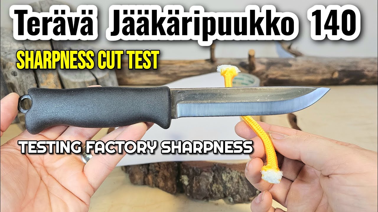 Terävä Jääkäripuukko SHARPNESS CUT TEST 140 Carbon Steel VARUSTELEKA TESTING KNIFE SHARPNESS REVIEW