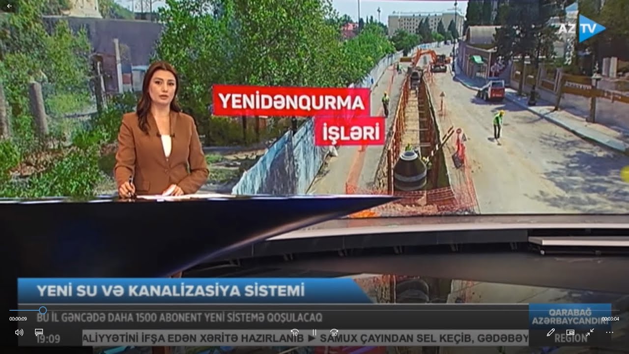 Gəncə şəhərinin içməli və tullantı su sistemləri yenidən qurulur