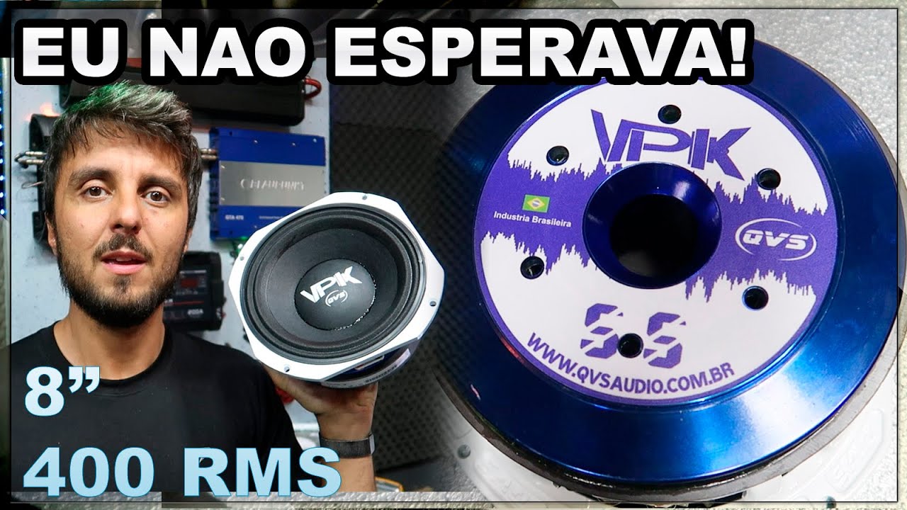 Review Médio QVS VPK 55 8 Pol 400 RMS - Teste de Parâmetros e Sonoridade