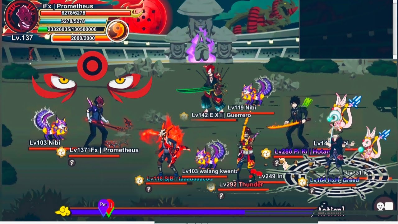 Shinobi warfire PVP random vs strong players 🐧🍿