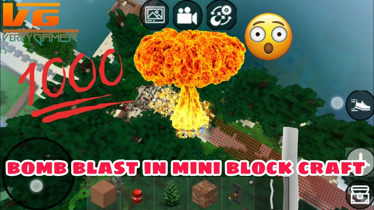 Blasting a 1000 bomb in mini block craft | verify gamer