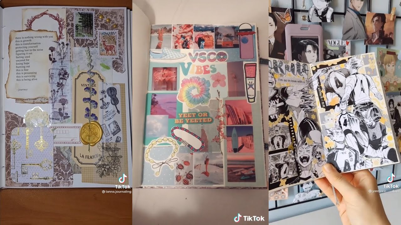 tiktok asmr journaling compilation