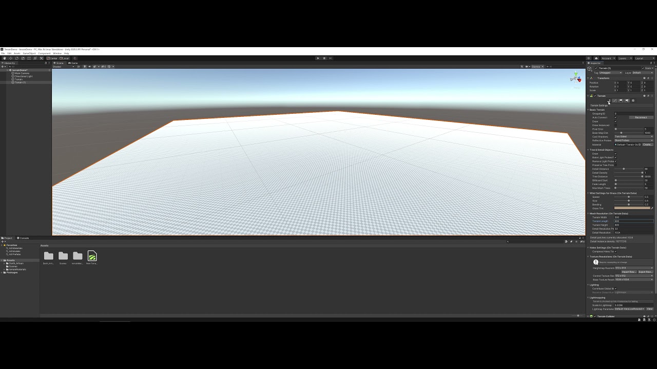 Creating a Terrain in Unity