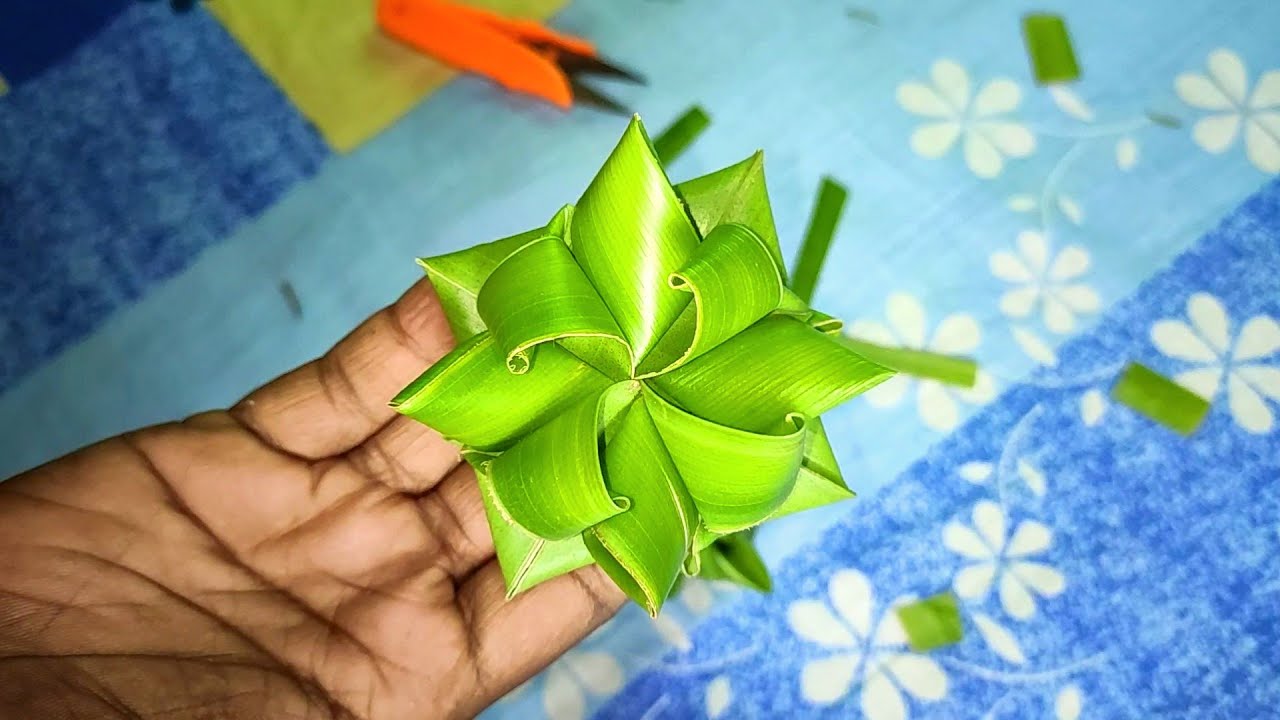 Coconut tree leaf craft