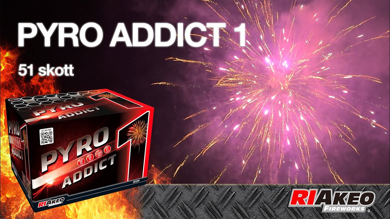 RIAKEO | Pyro Addict 1 - 30mm - Bombt&aring;rta - Fyrverkerier