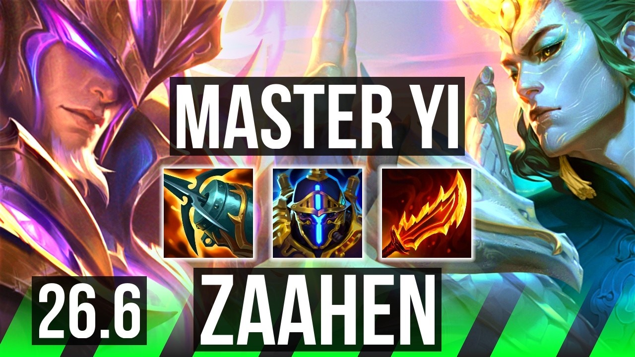 MASTER YI vs ZAAHEN (JGL) | EUW Master | 26.6