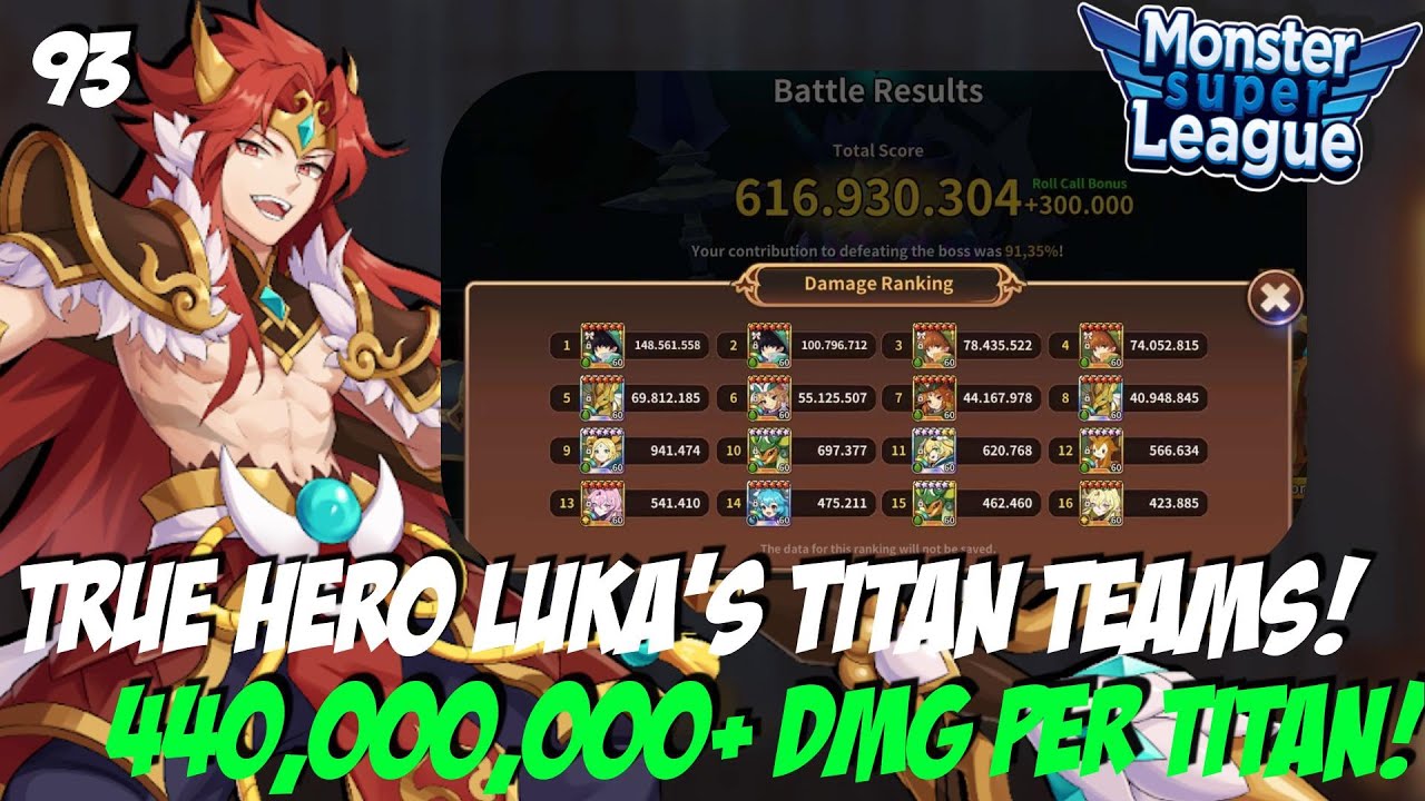 TrueHeroLuka's Titan Teams Showcase! | Monster Super League