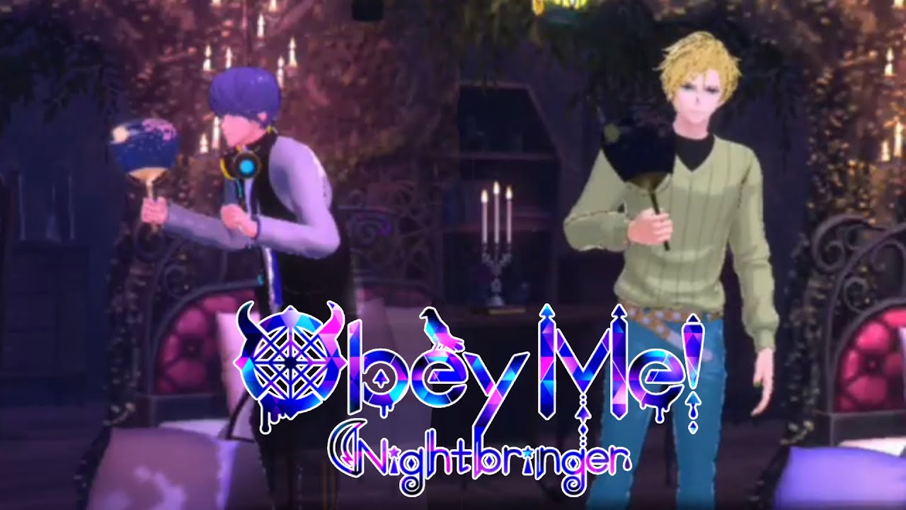 Obey Me! Nightbringer ~ Wanderers' Whereabouts: Sakura Fan with Leviathan & Satan