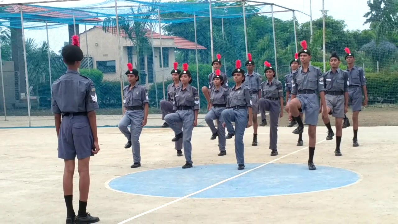 Mahatama Gandhi school parade (N.C.C airwing)