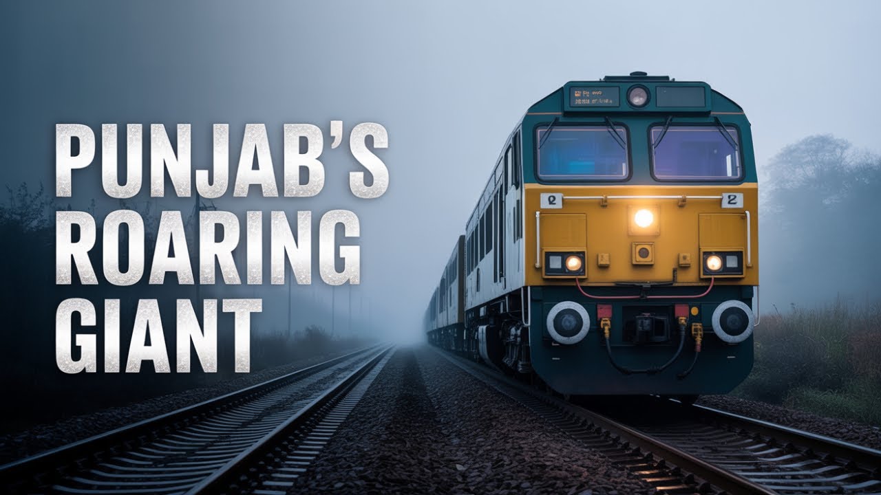 Misty Punjab Morning with Diesel Locomotive | Powerful Horn & Track Change Sounds 🎧#indianrailways