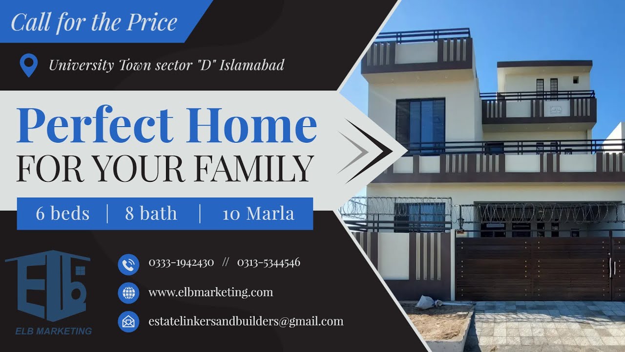 University TownD block 10 marla house| 10 Marla House | Review of house by ELB Marketing