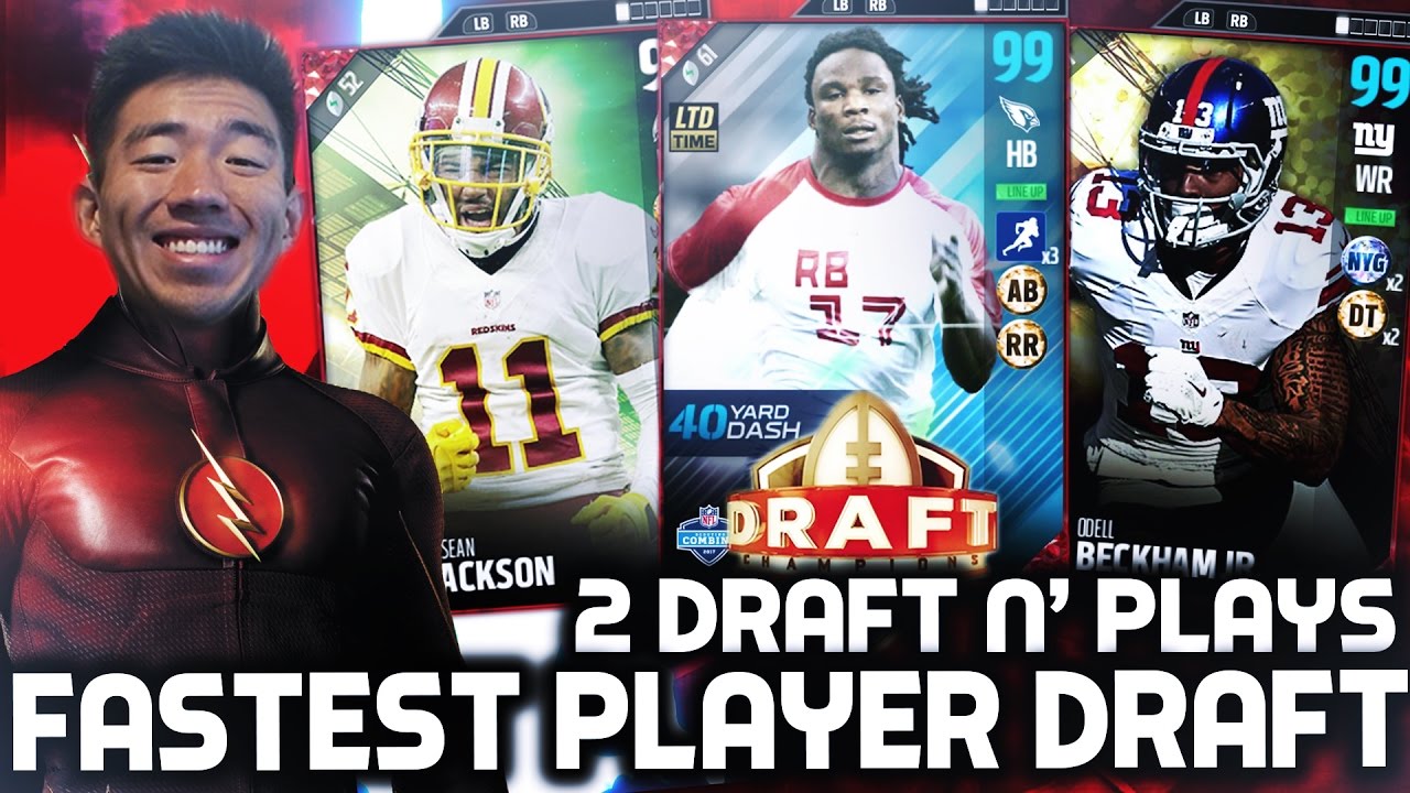 FASTEST PLAYER DRAFT! 2 DRAFTS W/ TWO GAMES! MADDEN 17 DRAFT CHAMPIONS