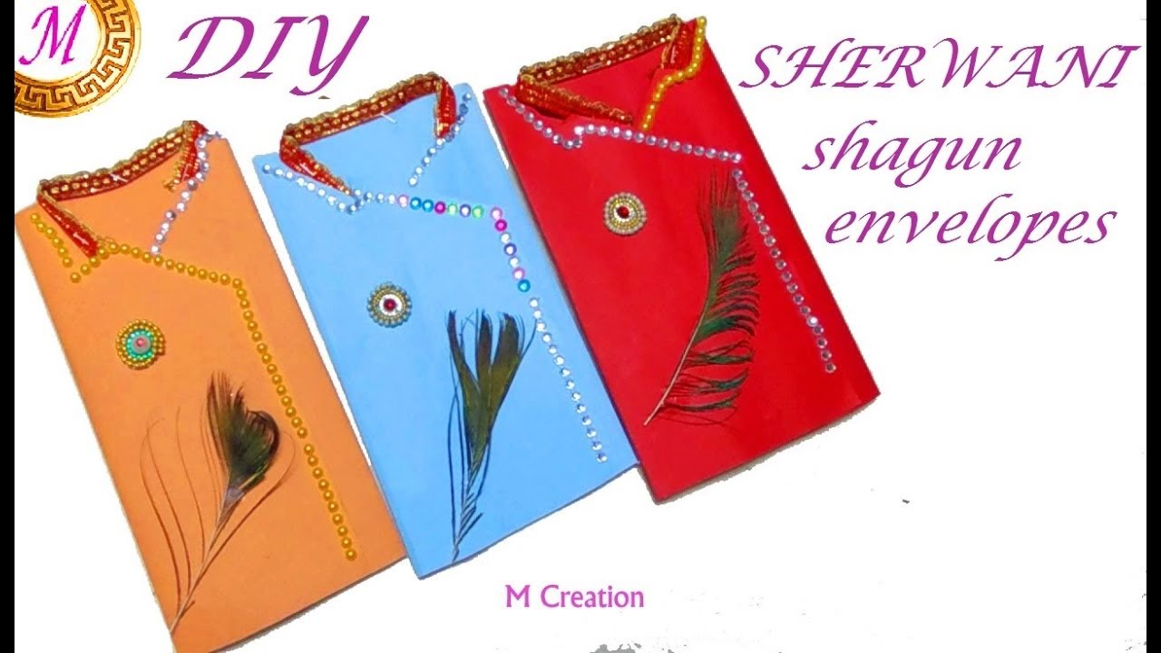 Sherwani shagun envelope/diy shagun envelopes