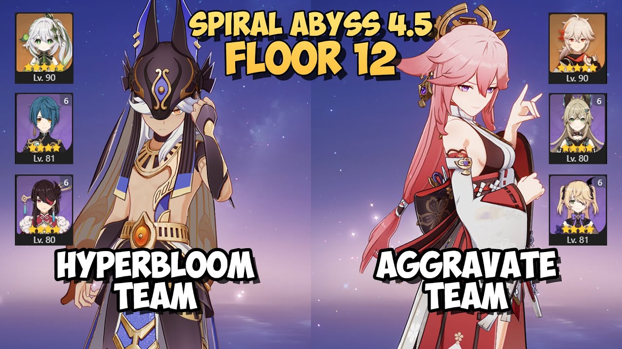 Cyno Hyperbloom & Yae Miko Aggravate | Spiral Abyss 4.5