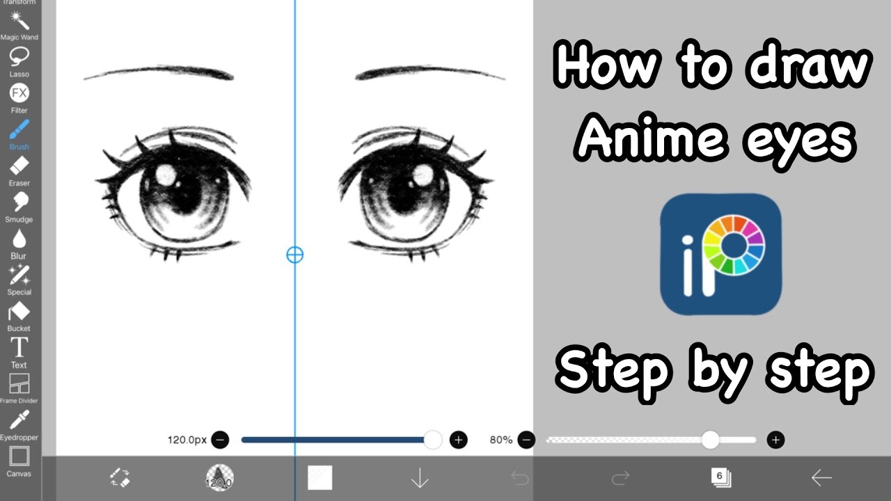 How to draw anime eyes in ibis paint x || draw eyes step by step || ibis paint x tutorial