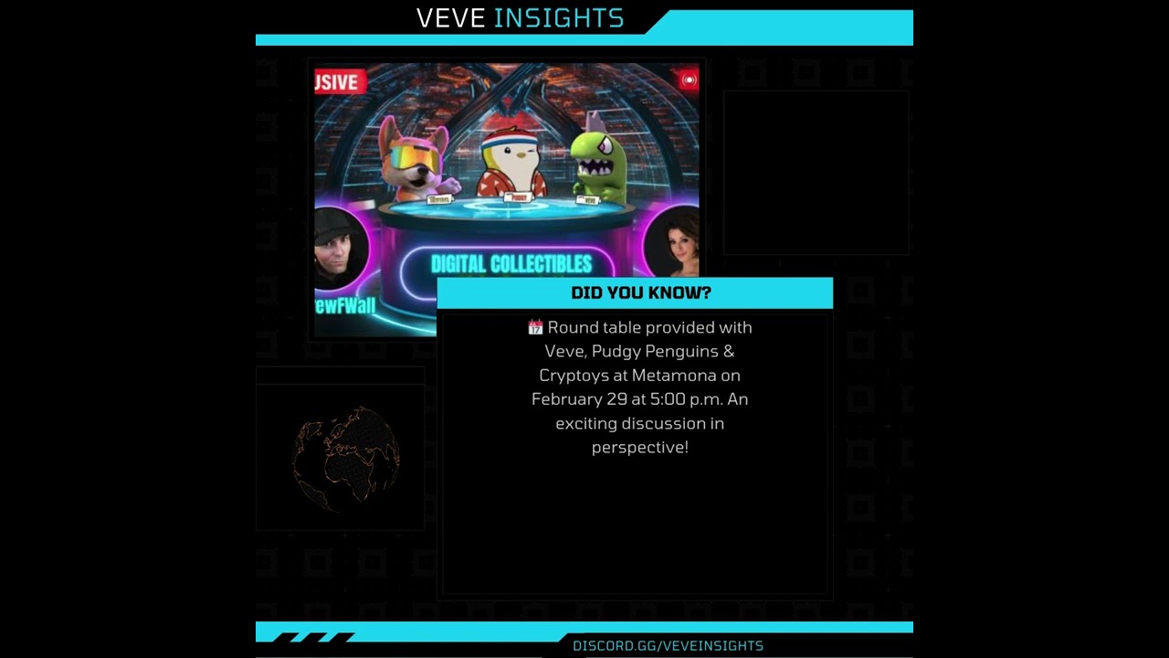 📆 Round table with Veve, Pudgy Penguins & Cryptoys at Metamona on February 29