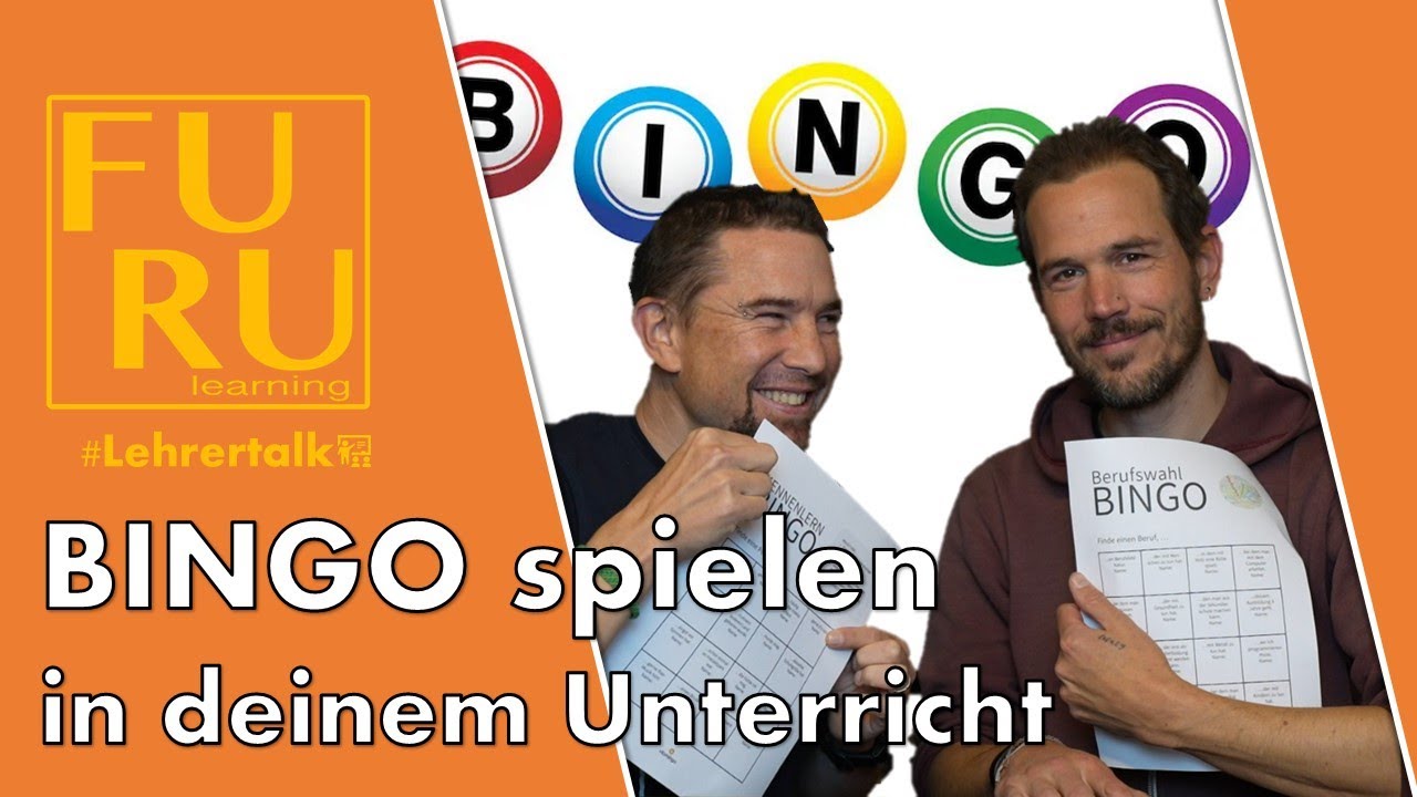 Bingo spielen in deinem Unterricht! Geeignet fürs Kennenlernen, Berufswahl, Geografie#FURULehrertalk