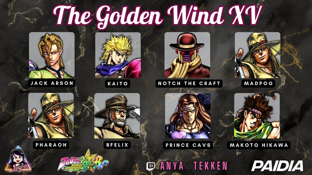 THE GOLDEN WIND 15  | Jojo's All Star Battle R Tournament Top 8