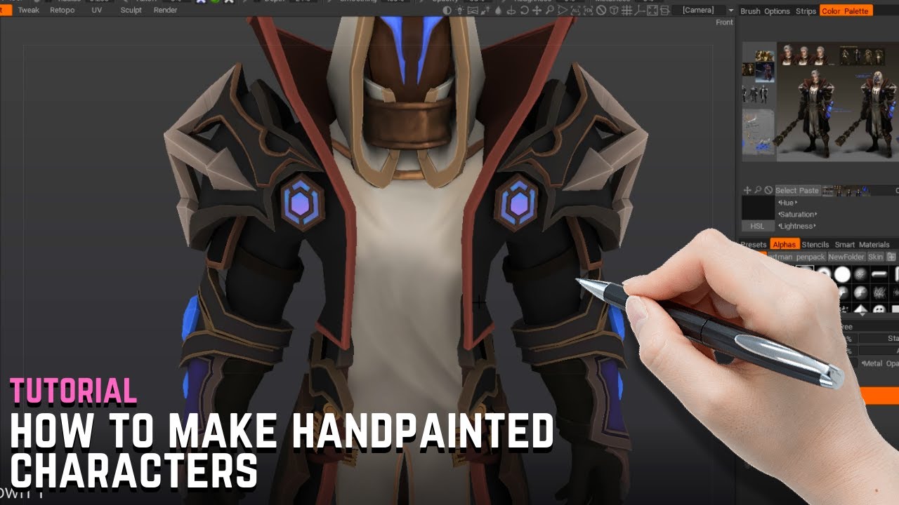 Creating Blizzard-Style Characters - Hand Painted Textures Character Tutorial