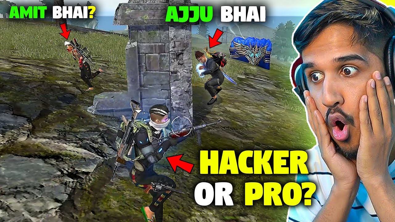 AJJUBHAI VS HACKER OR PRO? OP FUNNY GAMEPLAY WITH @DesiGamers_ - FREE FIRE HIGHLIGHTS