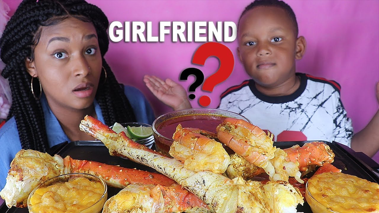 LIE DETECTOR TEST ON JUJU + MAC N CHEESE + KING CRAB LEGS + PRAWNS (SEAFOOD MUKBANG) | QUEEN BEAST