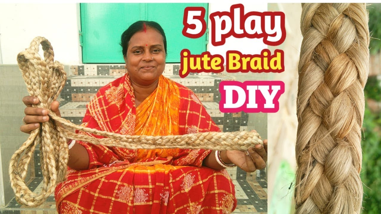 5-Play Jute Braid Rope making || Handmade Jute DIY Craft