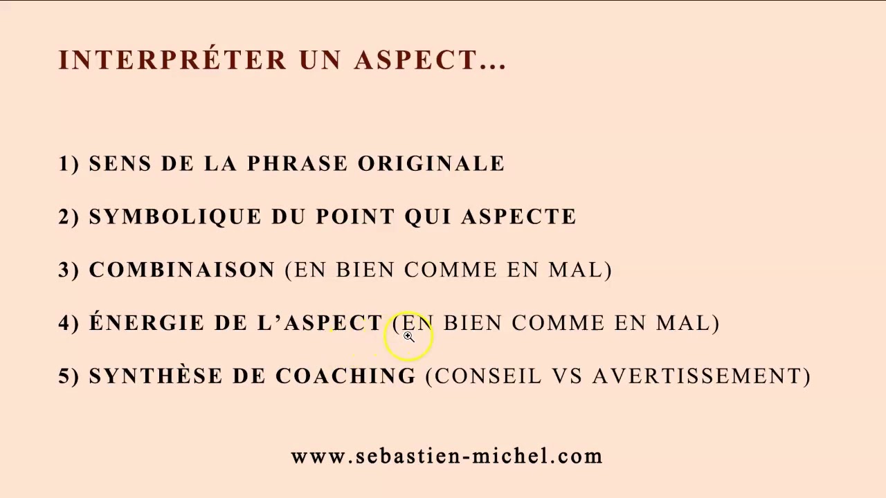 Interpréter un aspect en astrologie de coaching