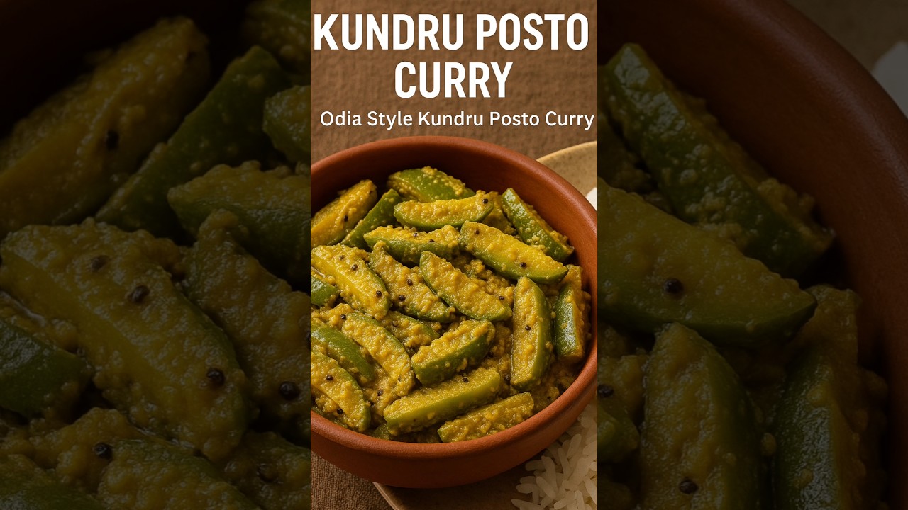 Kundru Posto Curry | Odia Style Ivy Gourd in Poppy Seeds | Traditional Odia Recipe #shorts #vegcurry